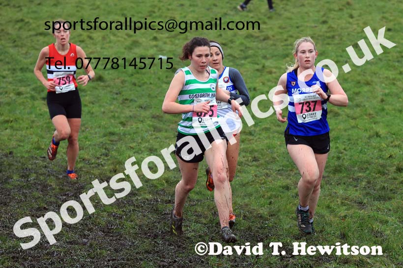 Senior womens 2023 North Eastern Cross Country Champs., Temple Park, South Shields. Photo: David T. Hewitson/Sports for All Pics